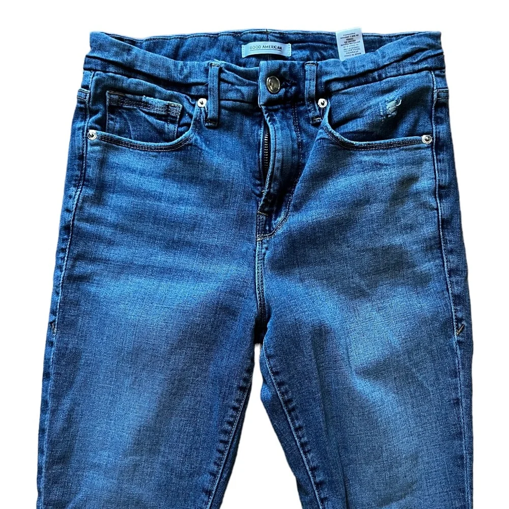 Good American Good Legs Crop Blue 27/4 - Picture 3 of 4